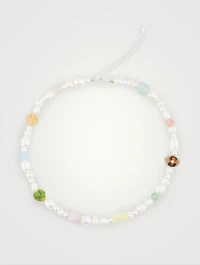 Beaded Mixed Necklace With Pearls