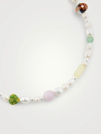 Beaded Mixed Necklace With Pearls