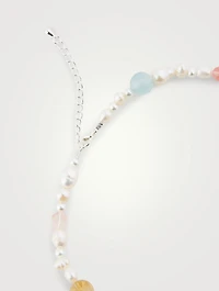 Beaded Mixed Necklace With Pearls