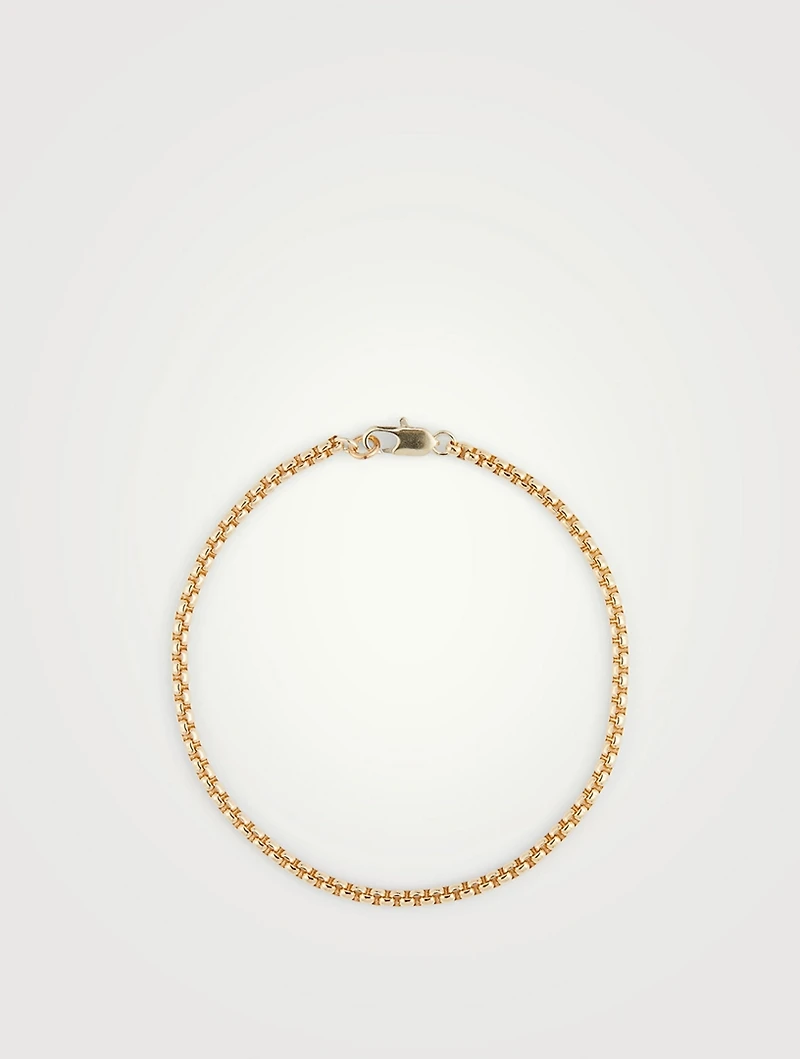 14K Gold Plated Box Chain Anklet