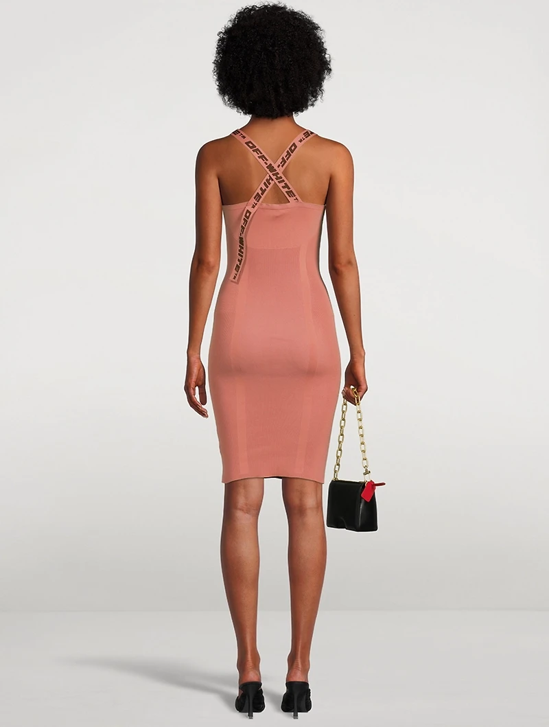 Logo Tape Bodycon Dress