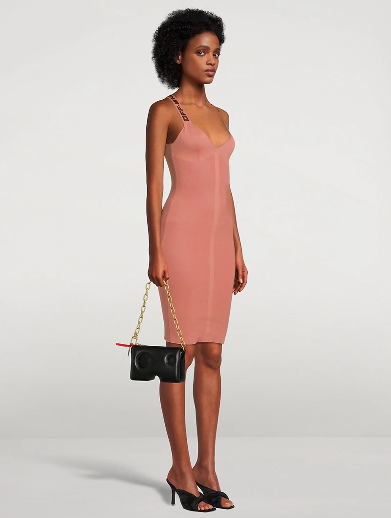 Logo Tape Bodycon Dress