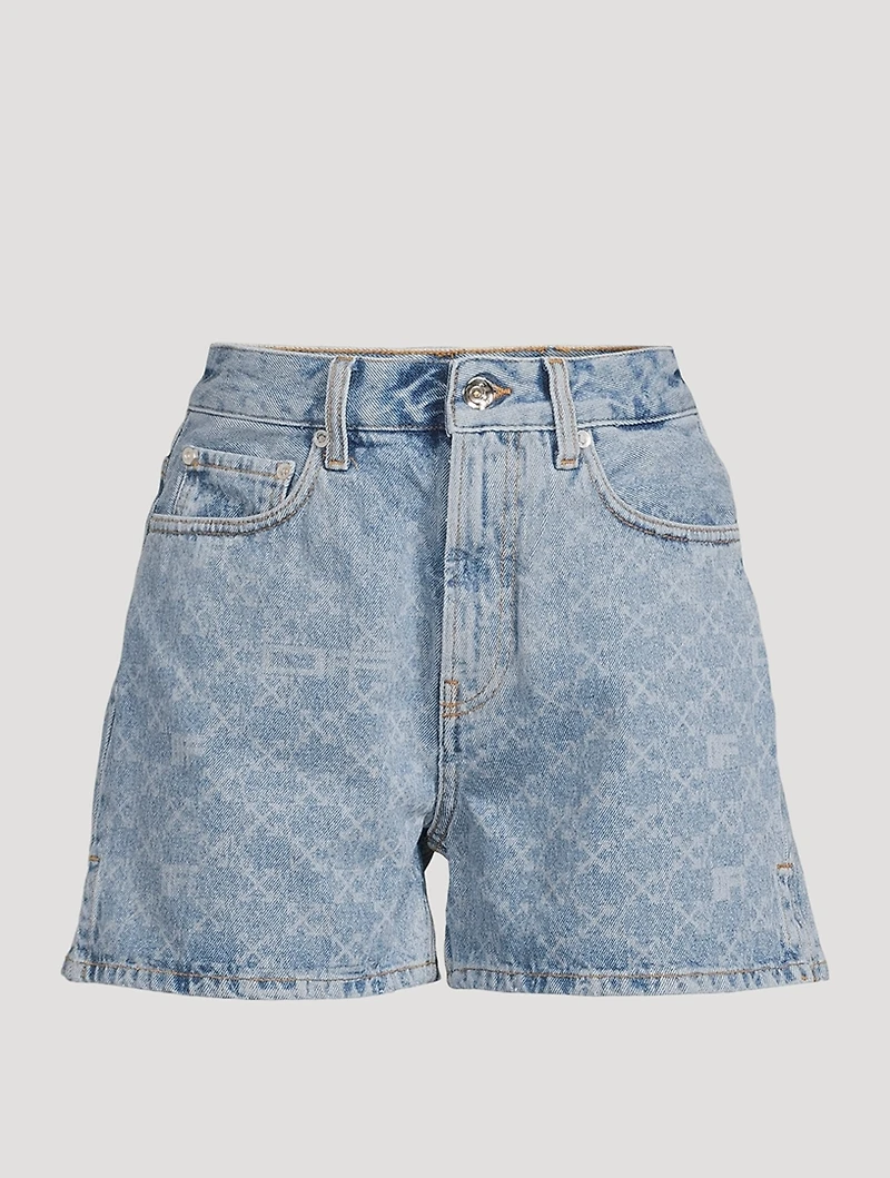 Monogram Denim Shorts