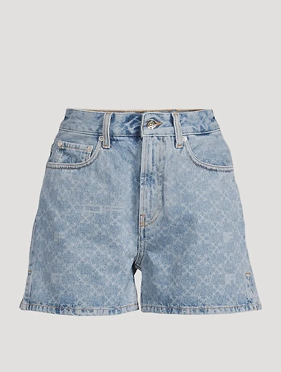 Monogram Denim Shorts
