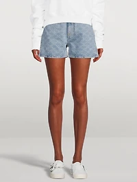 Monogram Denim Shorts