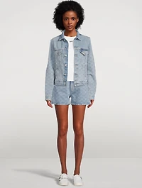 Monogram Denim Shorts