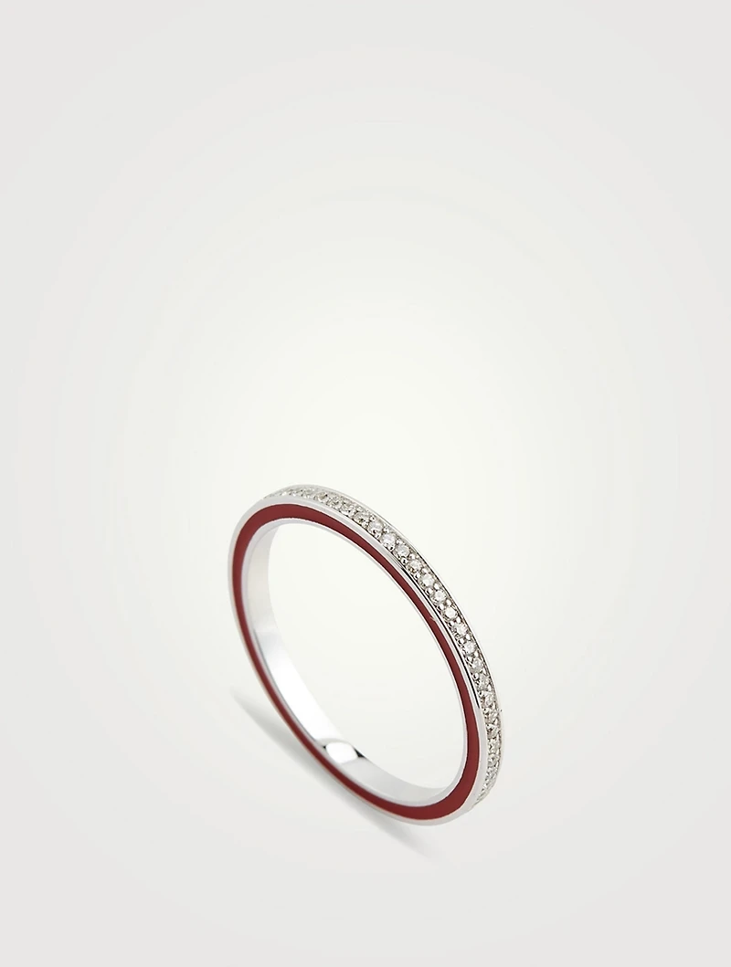 Si Joli Amour 18K White Gold Ring With Diamonds