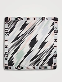 Silk Scarf In Logo Border Print