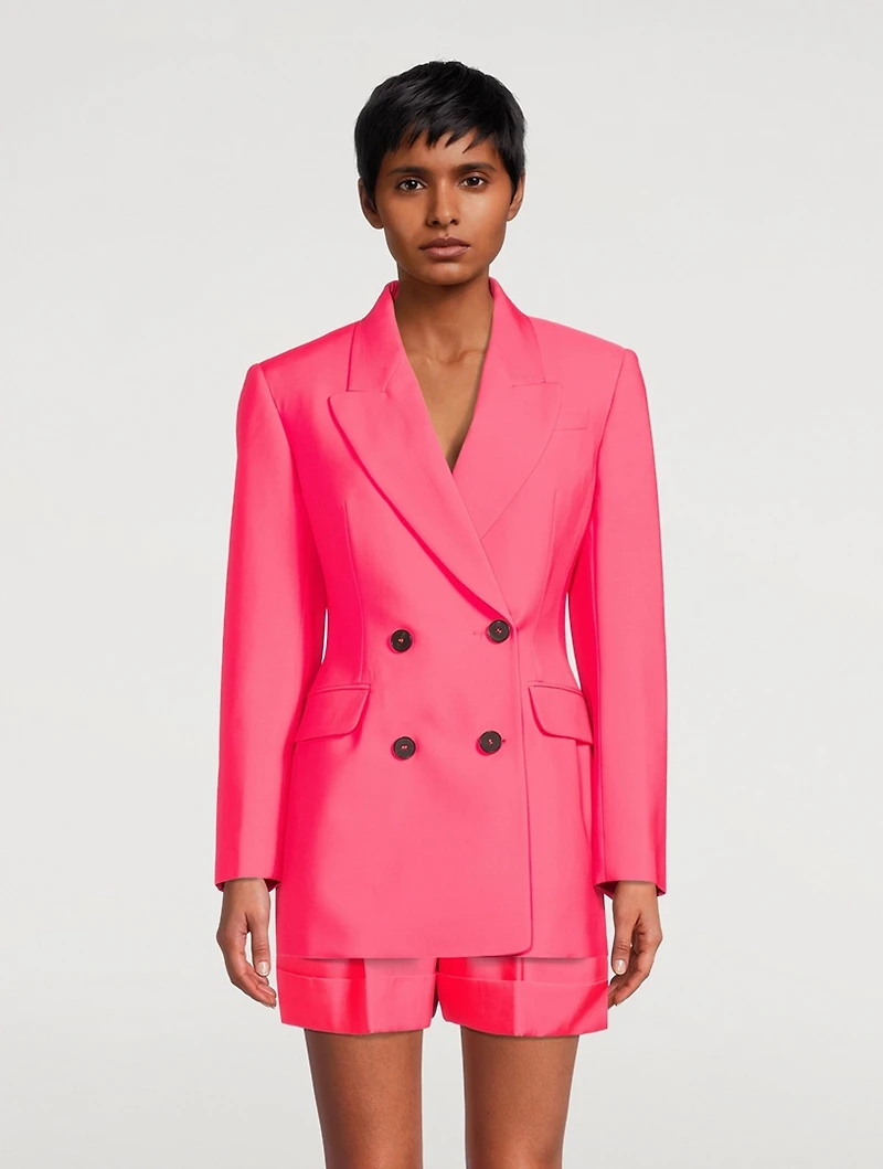 Double-Breasted Wool Blazer