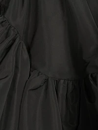 Ruffled Polyfaille Midi Skirt