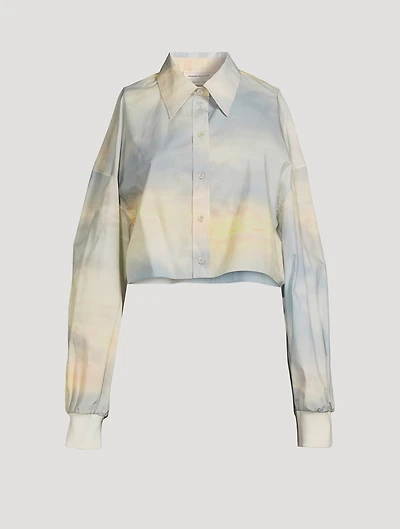 Cropped Shirt In Daybreak Print