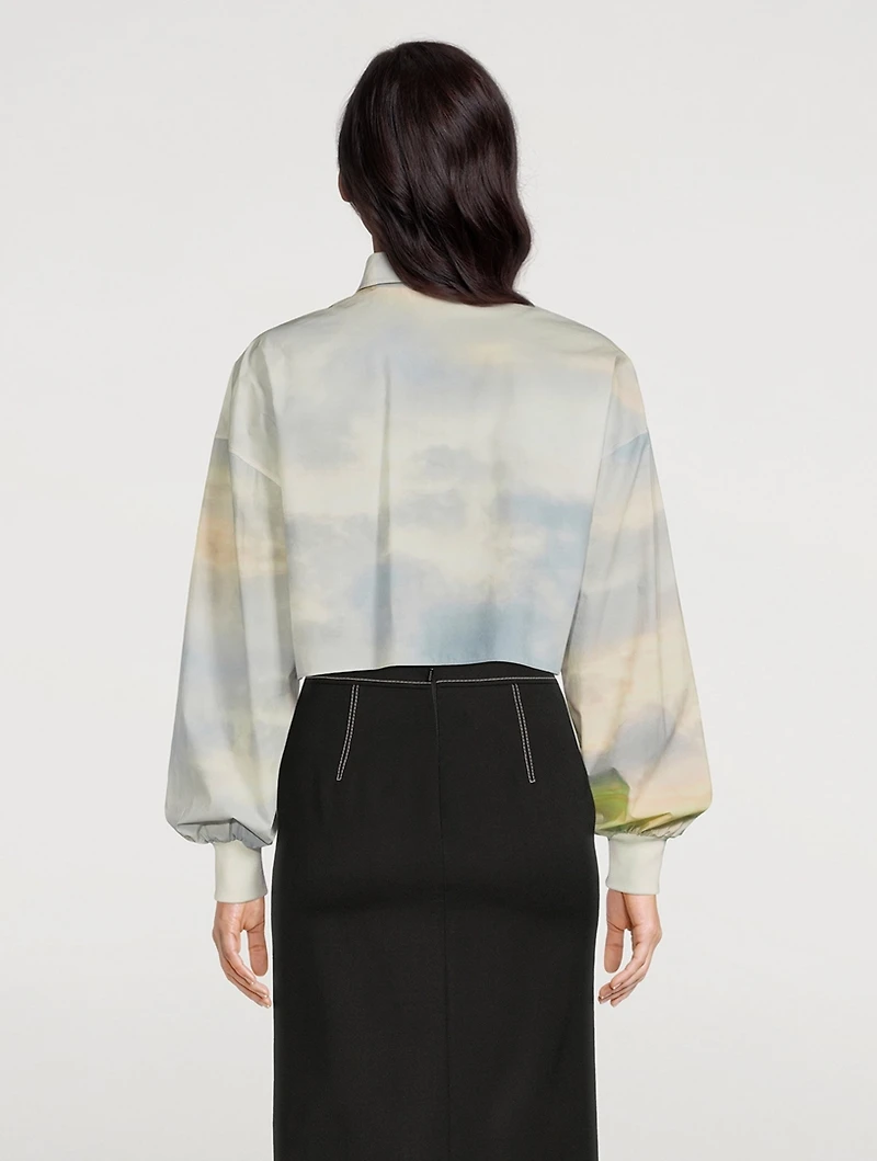Cropped Shirt In Daybreak Print