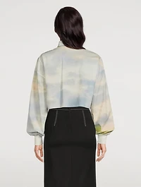 Cropped Shirt In Daybreak Print