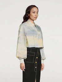 Cropped Shirt In Daybreak Print