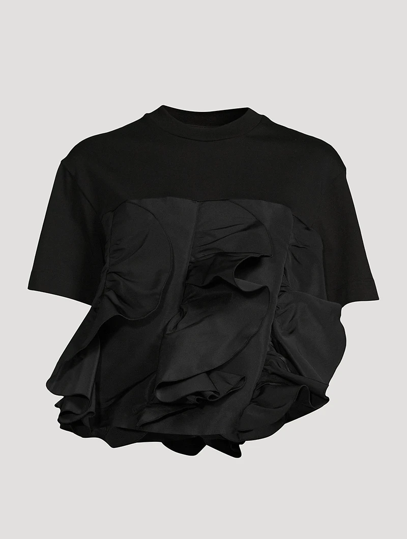 Ruffled Jersey T-Shirt