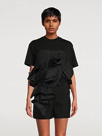 Ruffled Jersey T-Shirt