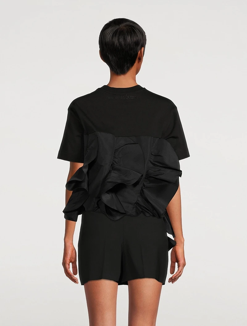 Ruffled Jersey T-Shirt