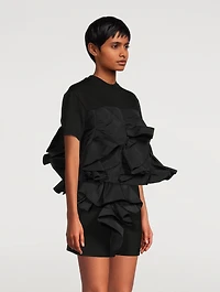 Ruffled Jersey T-Shirt