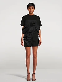 Ruffled Jersey T-Shirt