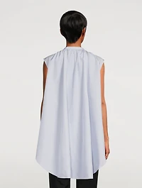 Box Pleat Silk Shirt