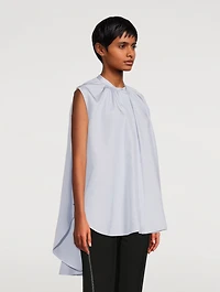 Box Pleat Silk Shirt