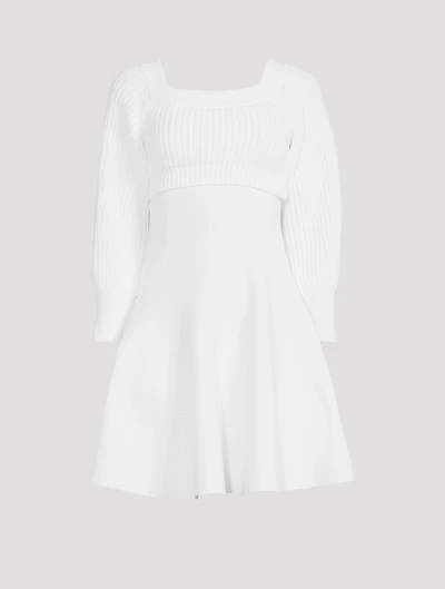 Layered Rib-Knit Dress