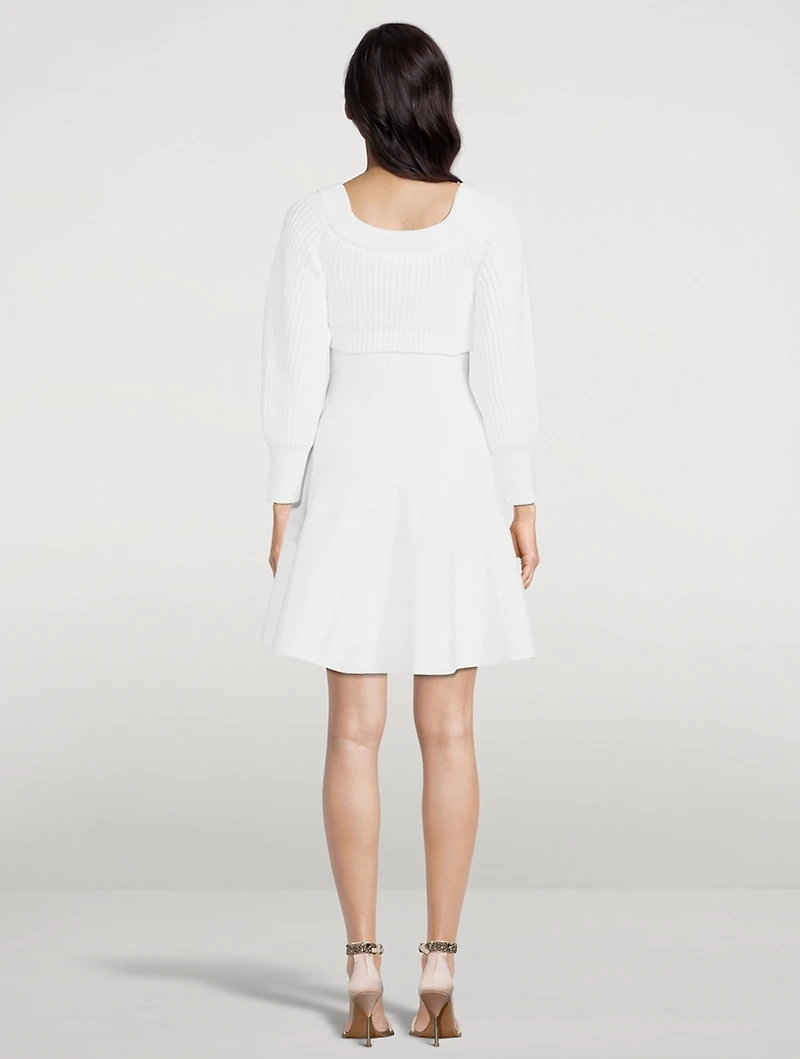 Layered Rib-Knit Dress