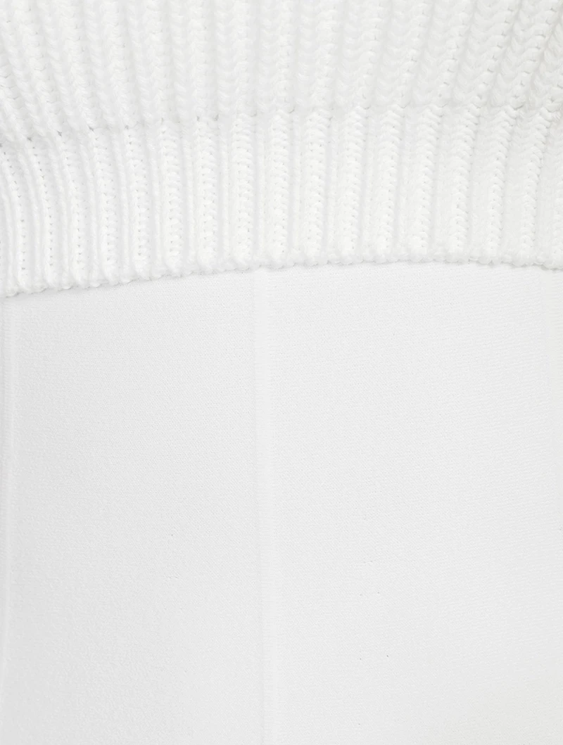 Layered Rib-Knit Dress
