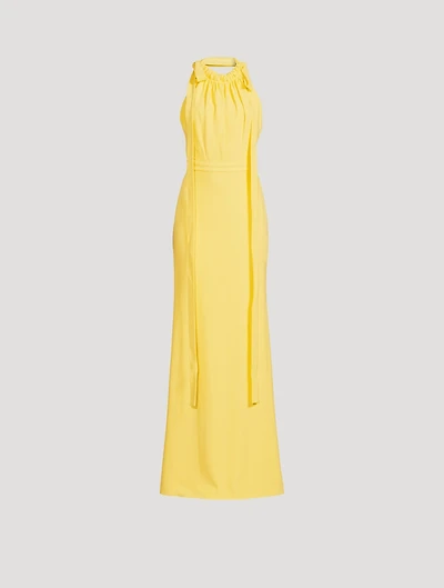 Drawstring Halter Gown