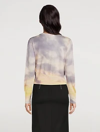 Wool And Silk Cardigan Daybreak Print