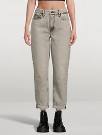 Weekender High-Waisted Jeans With Fray Hem