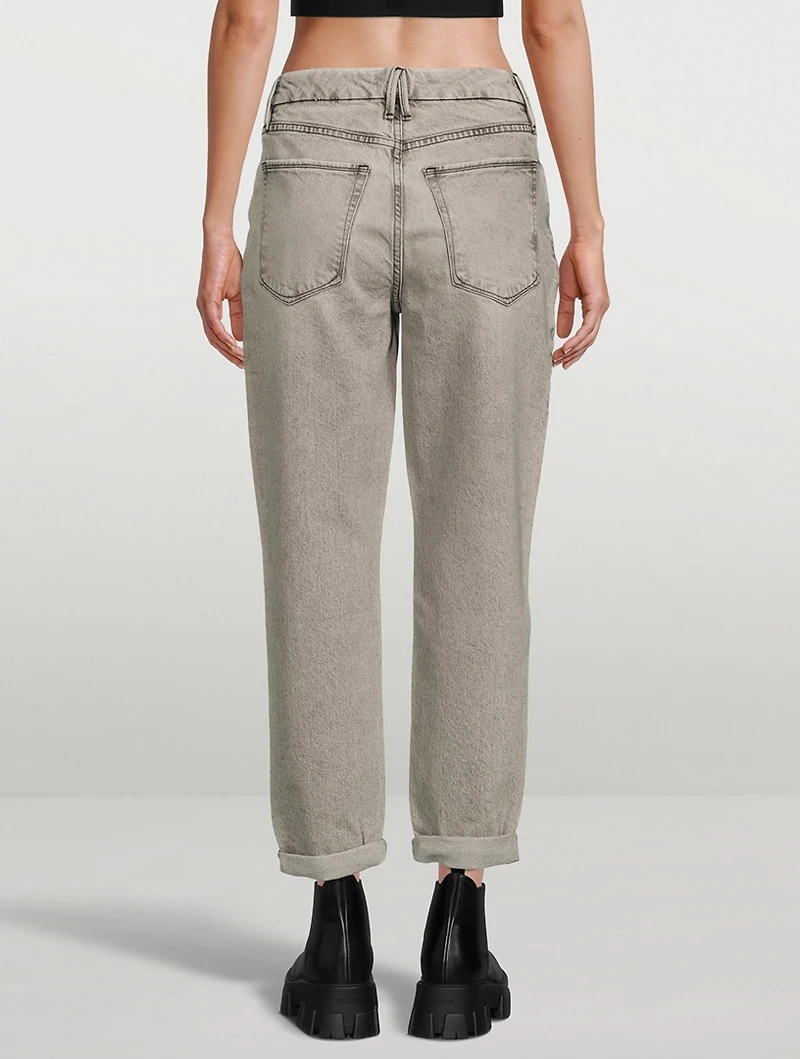 Weekender High-Waisted Jeans With Fray Hem
