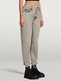 Weekender High-Waisted Jeans With Fray Hem