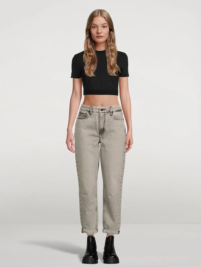 Weekender High-Waisted Jeans With Fray Hem