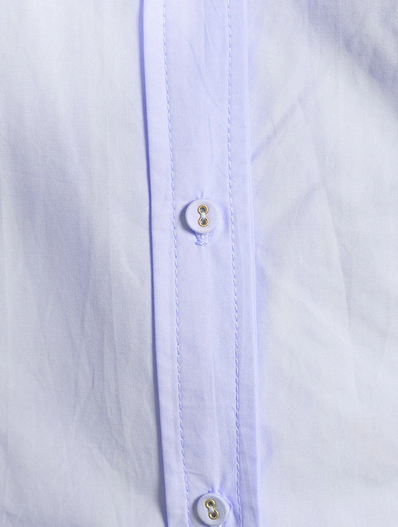 Tilia Cotton Poplin Shirt With Cutout Floral Embroidery