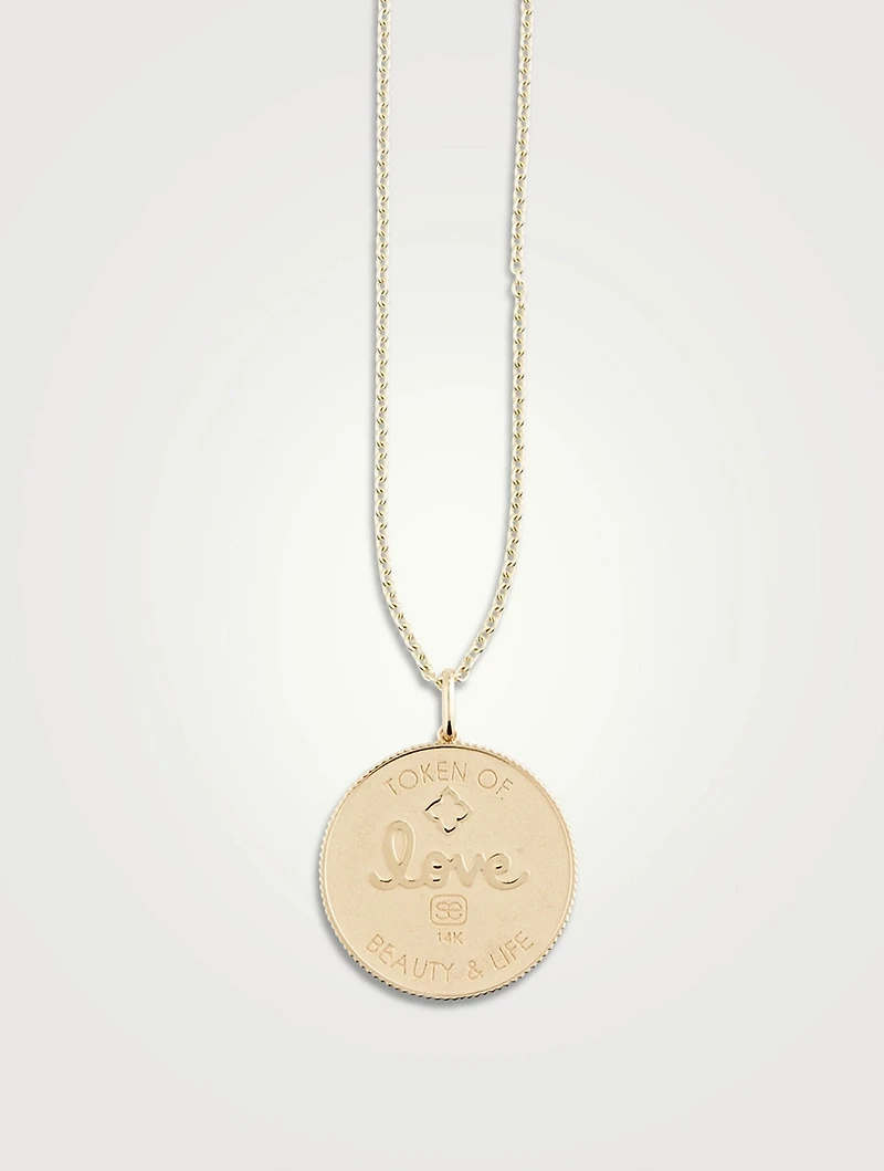14K Gold Moroccan Flower Pendant Necklace With Diamonds