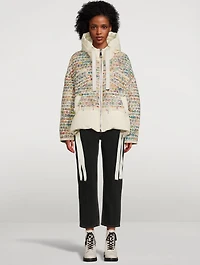 Khris Tweed Puffer Jacket With Hood