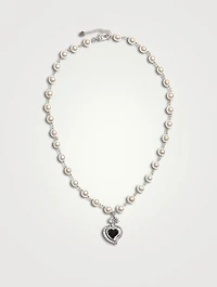 Radiant Heart Necklace With Pearls