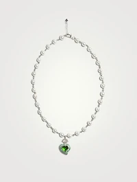 Rocky Radiant Heart Necklace With Pearls