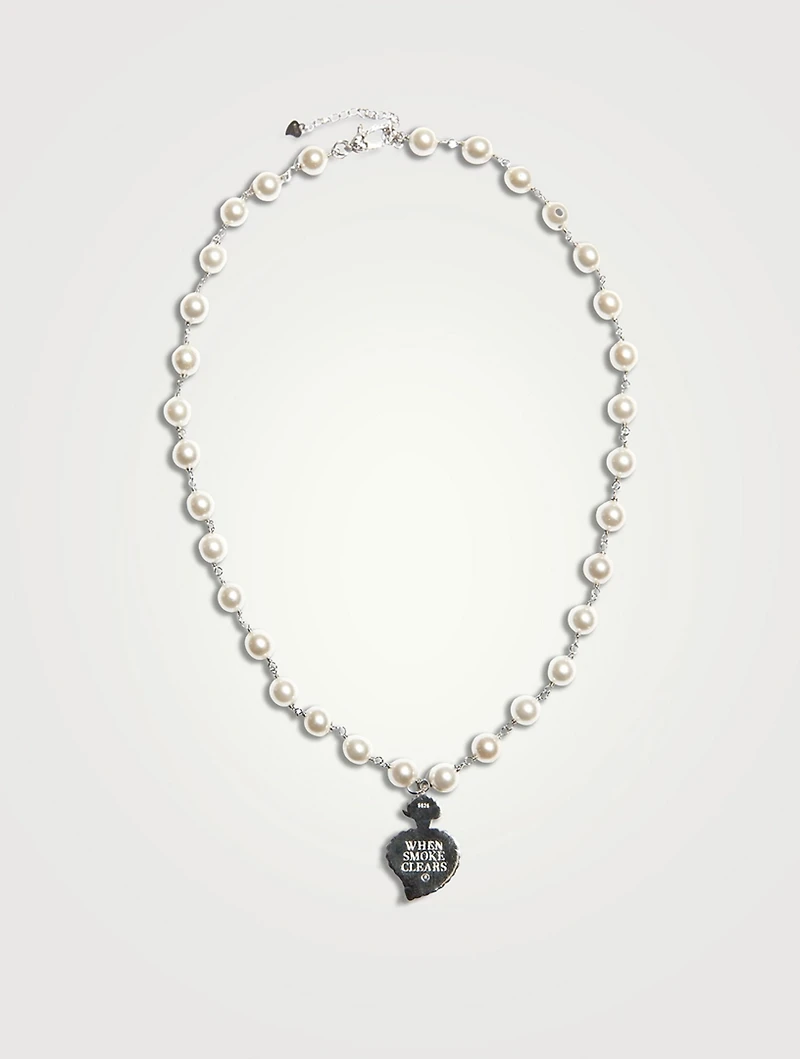 Rocky Radiant Heart Necklace With Pearls