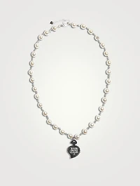 Rocky Radiant Heart Necklace With Pearls