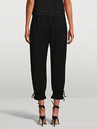 Joggers With Shirred Cuffs