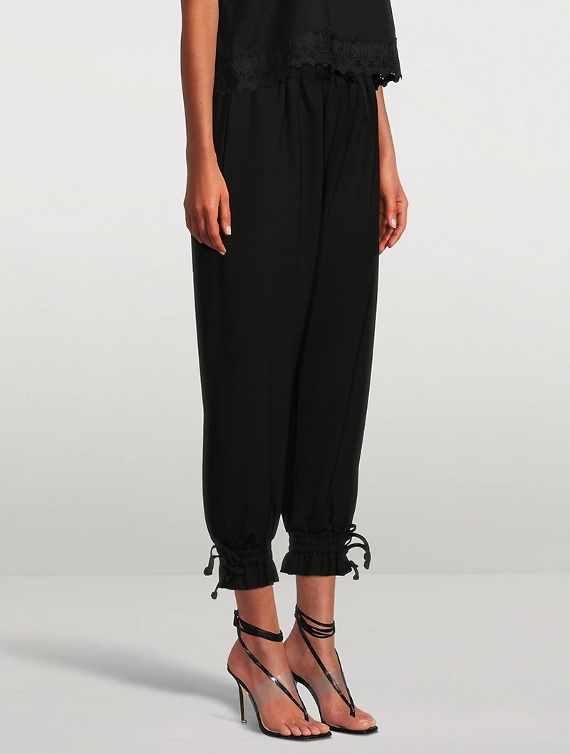 Joggers With Shirred Cuffs