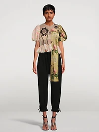 Joggers With Shirred Cuffs