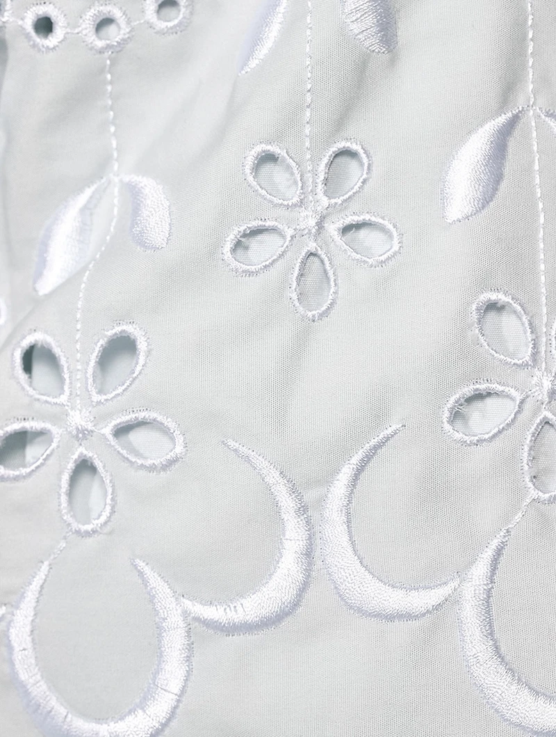Embroidered Cotton Shorts