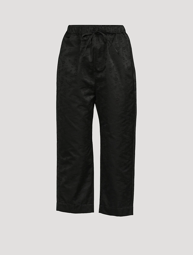 Daisy Faille Straight-Leg Trousers