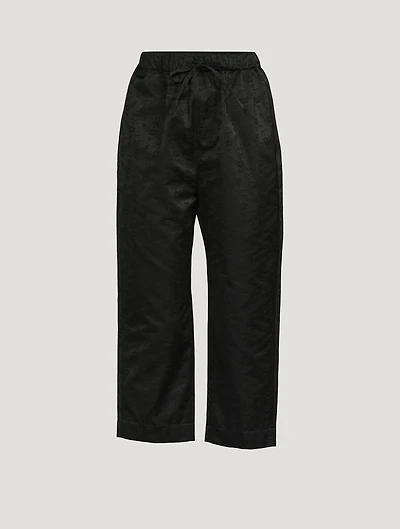 Daisy Faille Straight-Leg Trousers