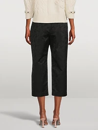 Daisy Faille Straight-Leg Trousers