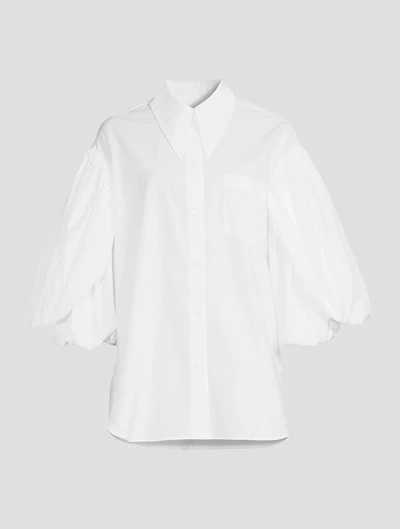 Layered Signature Sleeve Cotton Shirt