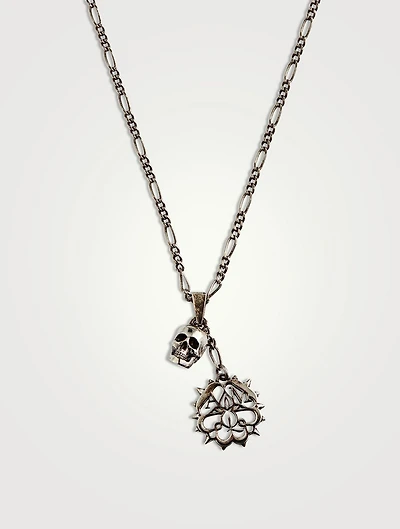 Studded Seal And Skull Necklace